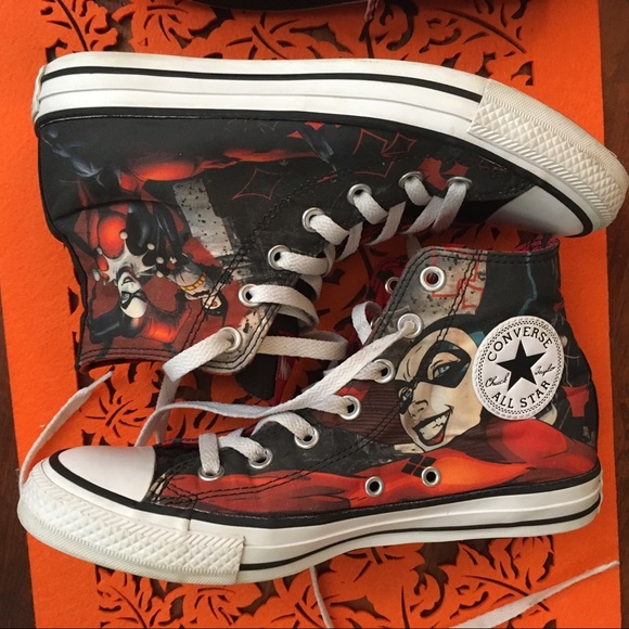 harley quinn converse size 8